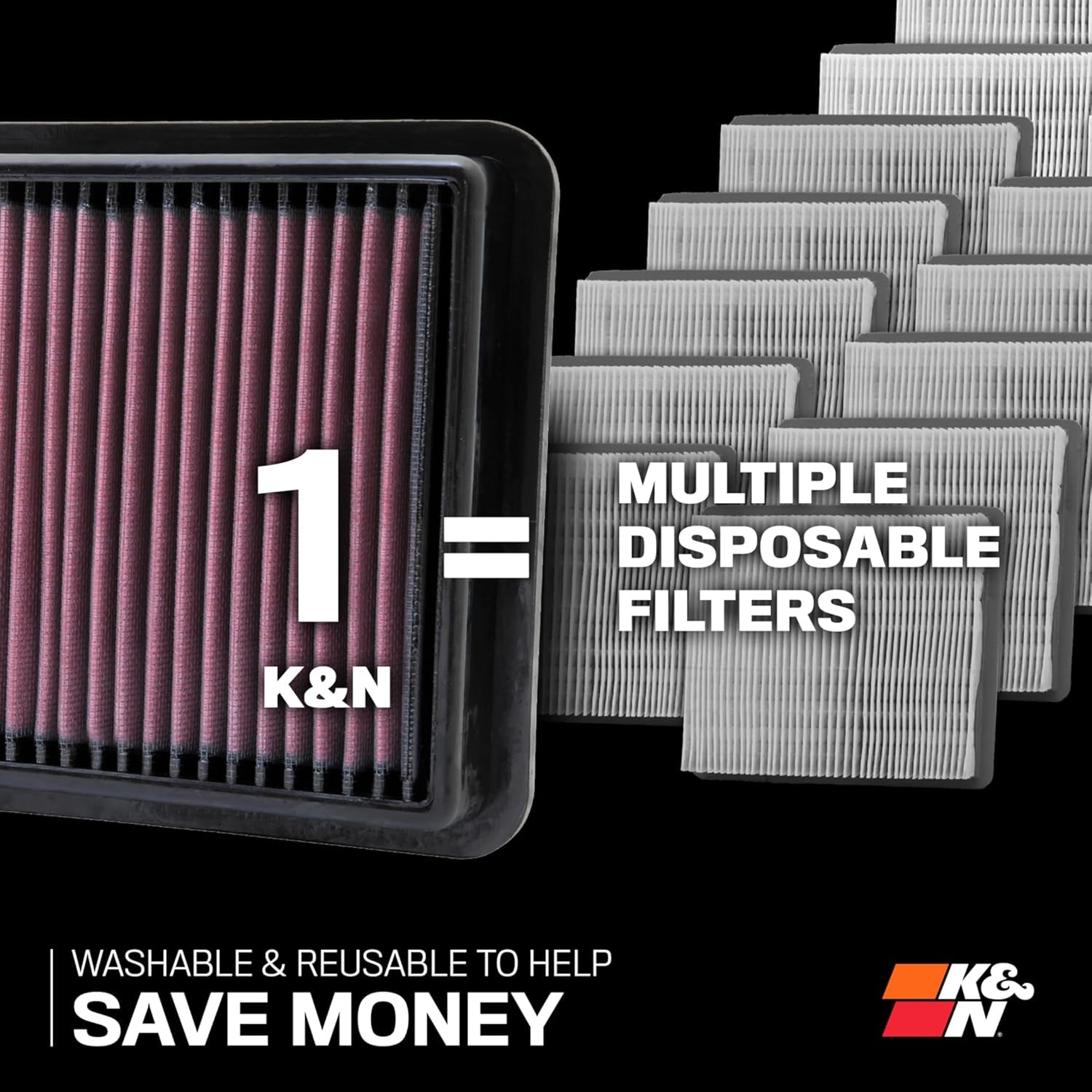 Engine Air Filter, Washable and Reusable: 2018-2019 Chevy/Gmc/Holden (Equinox, Terrain) 33-5069