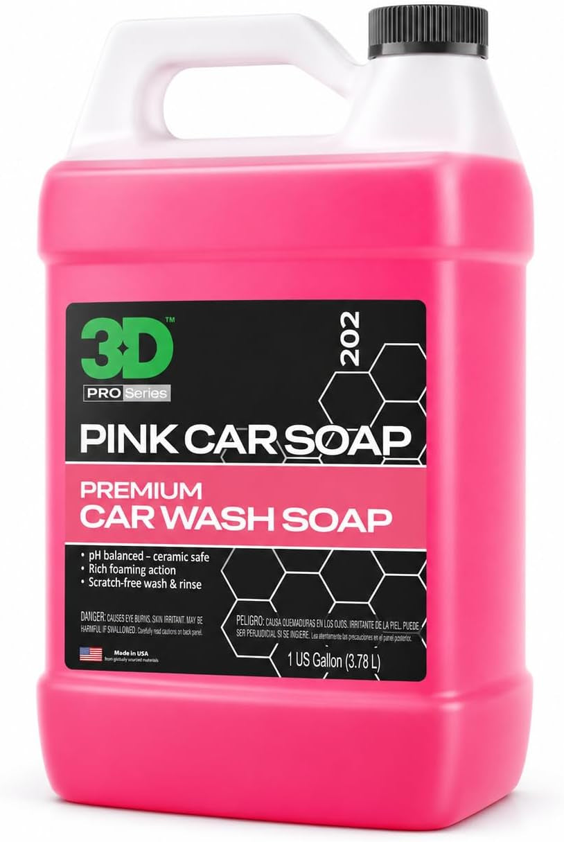 ( 3.8L) -  Pink Car Soap Car Wash & Cleaner Made in USA All Natural No Harmful Chemicals (Gallon)