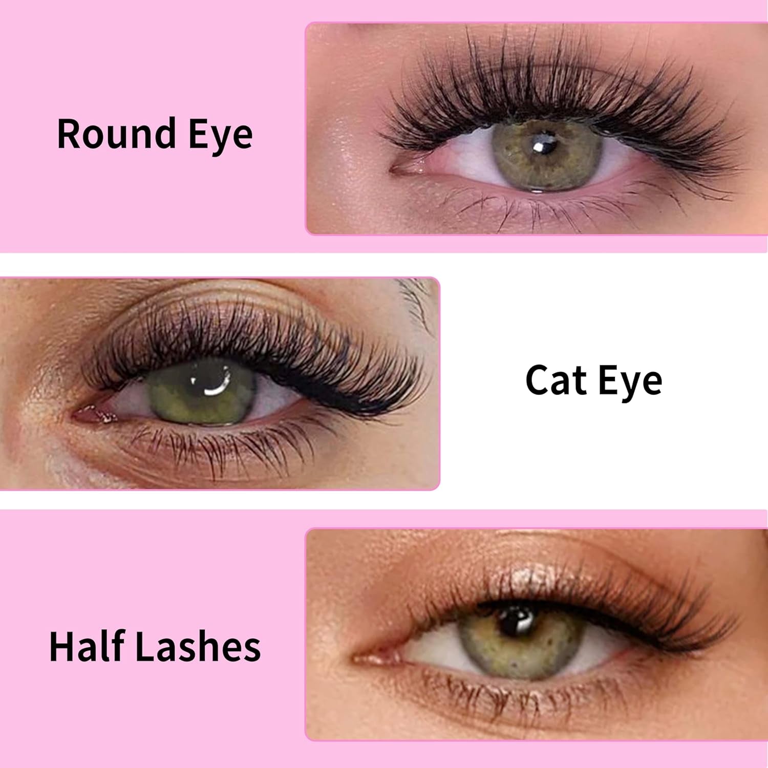 Lash Extension Kit Eyelashes Lash Clusters 3040D 8-16Mm | One More+ Multi-Type Layered Eyelash Clusters False Eyelashes Wispy Lash Bond and Seal