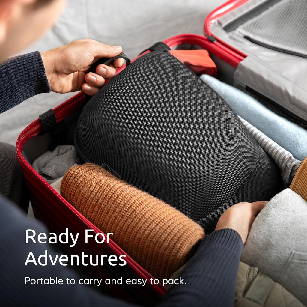 Hard Hat Case for Baseball Caps - Cap Storage for Baseball Caps with Carrying Handle & Shoulder Strap - This Organizer Holder Protects up to 6 Hats - Perfect for Traveling & At-Home Storage – Black | Crushproof, Splashproof, Carrying Handle, Adjustable Shoulder Strap, Oxford Fabric, Hat Organizer for Travel and Cap Storage