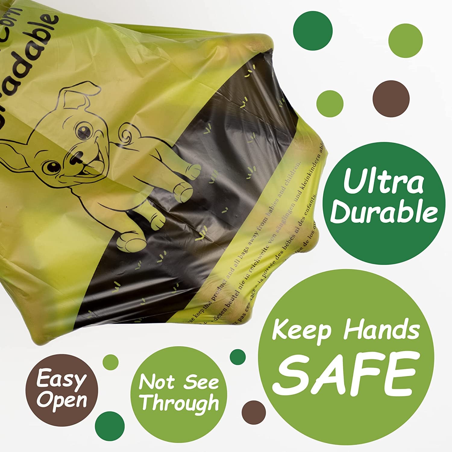 Poop Bags for Dog Waste-540 Bags,Extra Thick Strong 100% Leak Proof Dog Waste Bags (Deep Green)