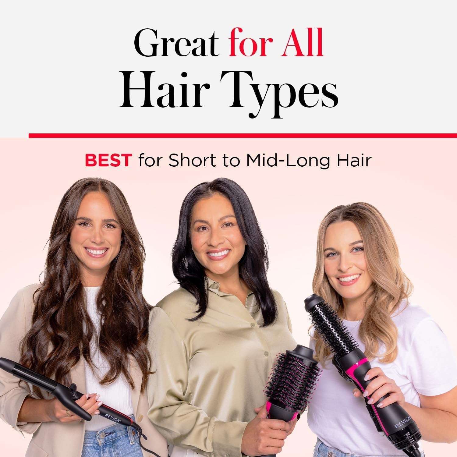 RVDR5222F One-Step Volumizer and Ionic Hair Dryer with Advanced Ionic Technology, Hot Air Brush, Less Frizz, 3 Heat/ 2 Speed Settings, Black