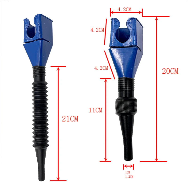 1/3Pcs Telescopic Car Refueling Funnel Universal Engine Oil Gasoline Filter Transfer Funnels Tool Foldable Portable Funnels