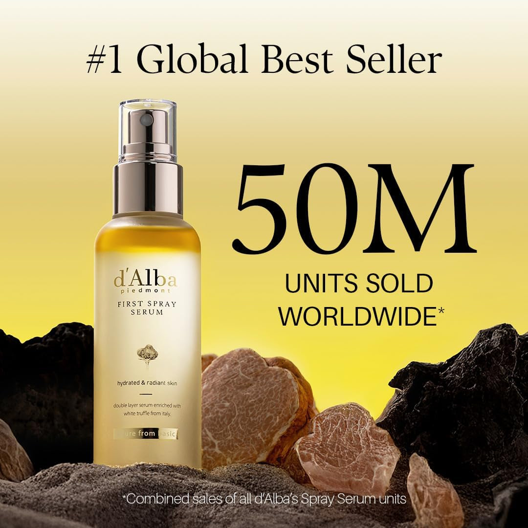 Italian White Truffle First Spray Serum, Vegan Skin Care, Hydrating Face Moisturizer, Glow Serum for Radiant Skin, Non Comedogenic, All in One Mist, Korean Skincare, 100Ml | Vegan Skin Care, Hydrating Face Moisturizer, Glow Serum for Radiant Skin, Non Comedogenic, All in One Mist, Korean Skincare