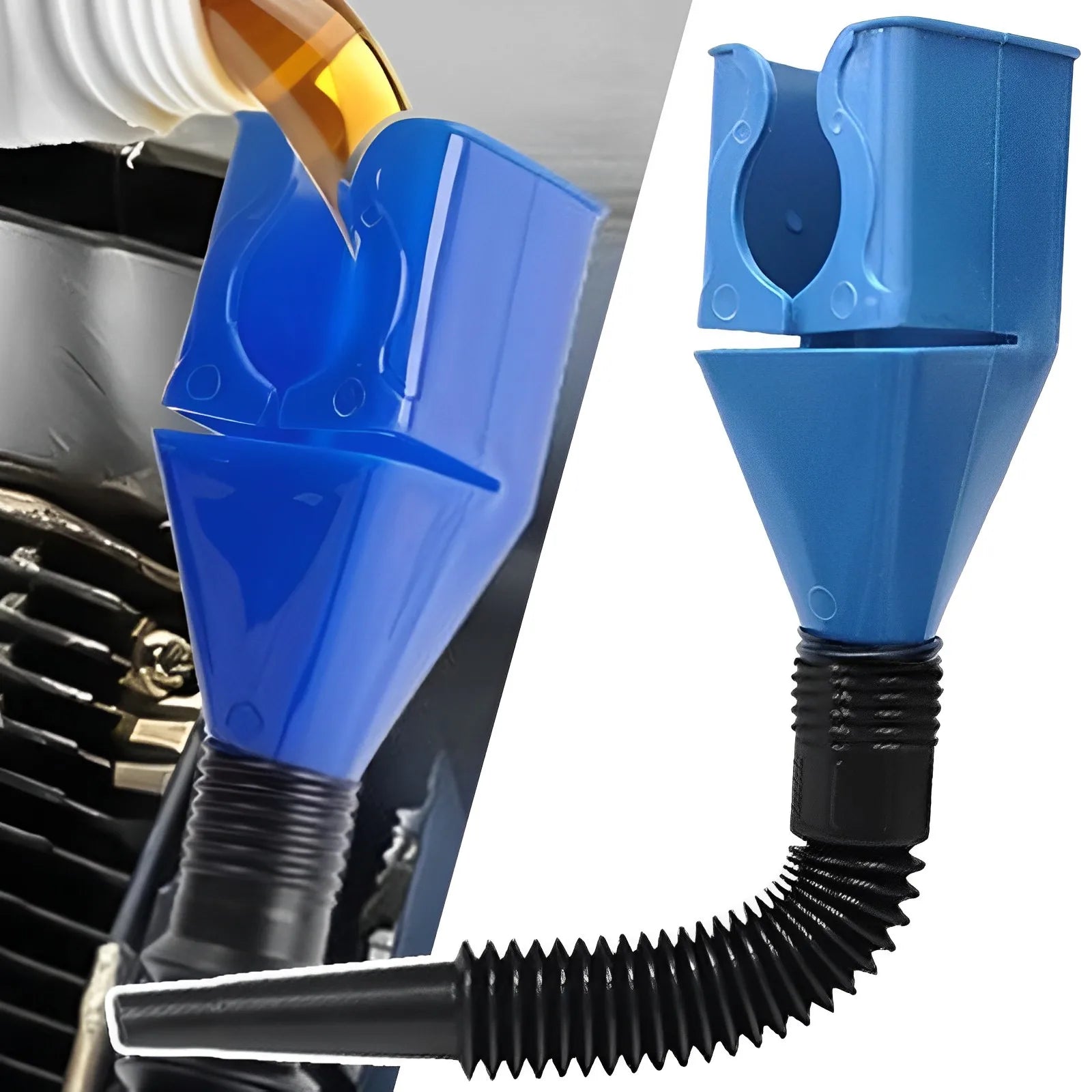 1/3Pcs Telescopic Car Refueling Funnel Universal Engine Oil Gasoline Filter Transfer Funnels Tool Foldable Portable Funnels