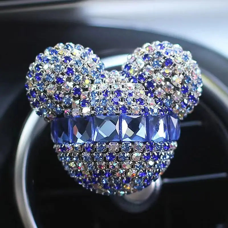 1 Pcs Cute Cartoon Car Air Fresheners Vent Clips Car Diffuser Vent Clip Rhinestone Diamond Bling Car Accessories for Women