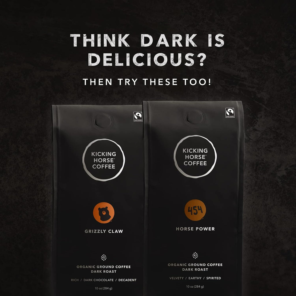 , Kick Ass, Dark Roast, Whole Bean, 1 Lb - Certified Organic, Fairtrade, Kosher Coffee