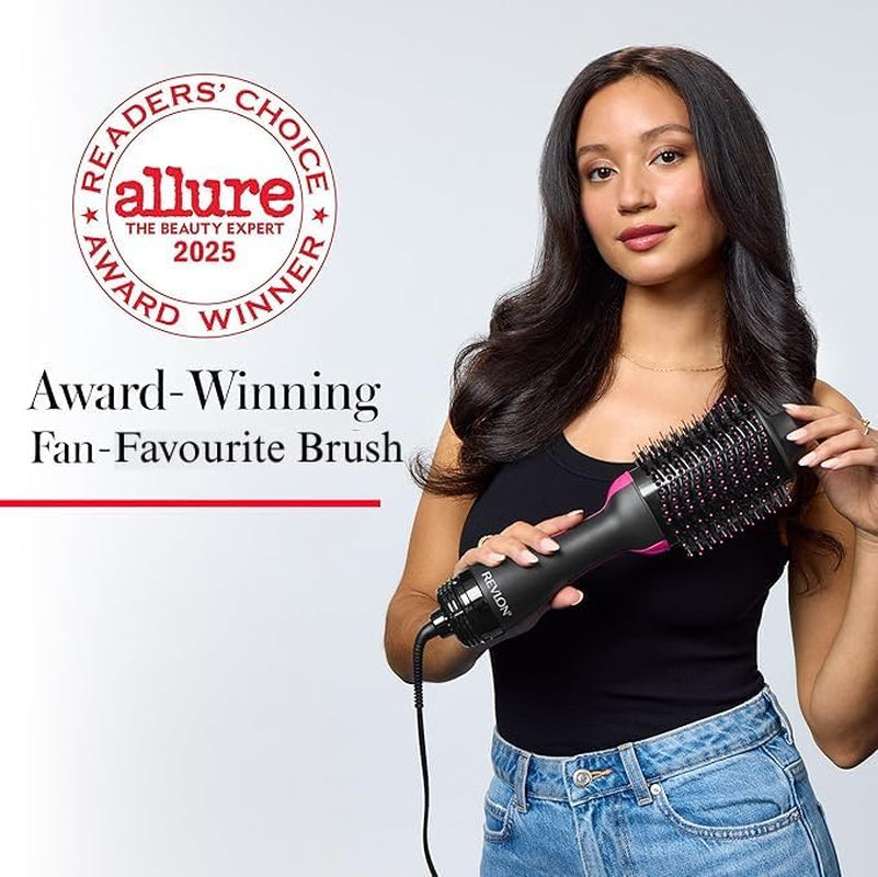 RVDR5222F One-Step Volumizer and Ionic Hair Dryer with Advanced Ionic Technology, Hot Air Brush, Less Frizz, 3 Heat/ 2 Speed Settings, Black