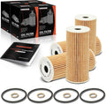 10K Miles Protection Oil Filter Compatible with Kia Stinger | for Kia Stinger 2018-2023, K900 2019-2020 & Genesis G80 2018-2020, G70 2019-2023, 4-PC Set, Replace# L39175, 263203LTA0