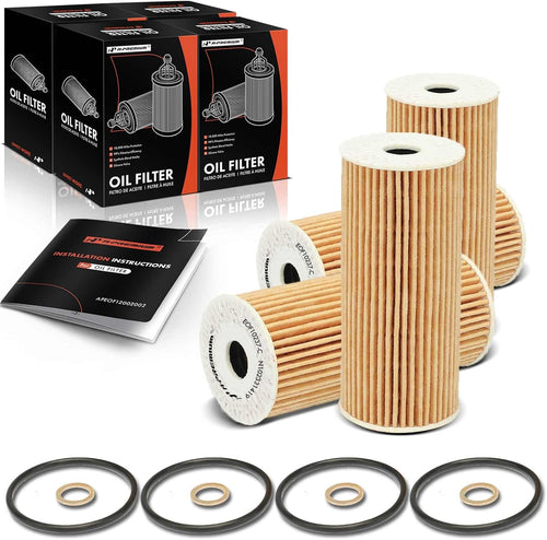10K Miles Protection Oil Filter Compatible with Kia Stinger | for Kia Stinger 2018-2023, K900 2019-2020 & Genesis G80 2018-2020, G70 2019-2023, 4-PC Set, Replace# L39175, 263203LTA0