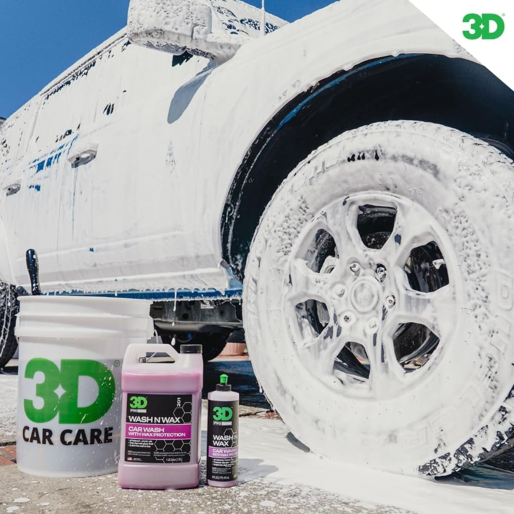 Wash N Wax Car Wash Soap - Ph Balanced, Easy Rinse, Scratch Free Soap with Wax Protection - 1 Gallon