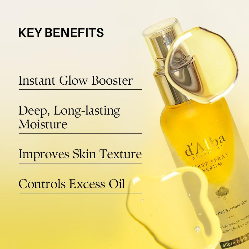 Italian White Truffle First Spray Serum, Vegan Skin Care, Hydrating Face Moisturizer, Glow Serum for Radiant Skin, Non Comedogenic, All in One Mist, Korean Skincare, 100Ml | Vegan Skin Care, Hydrating Face Moisturizer, Glow Serum for Radiant Skin, Non Comedogenic, All in One Mist, Korean Skincare