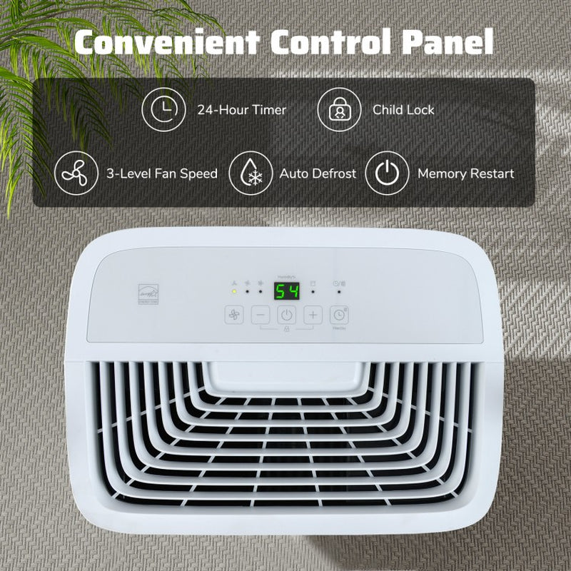 150 Pints Dehumidifier with 24H Timer and LED Display