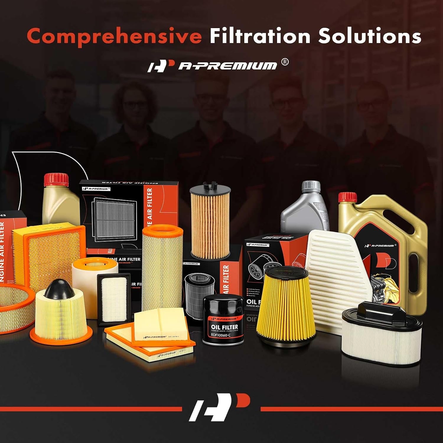 4-PC 10K Miles Protection Spin on Oil Filter | Compatible with Ford & for Honda & Nissan & Hyundai & Subaru & Dodge & Mazda & Chrysler & Acura & Mitsubishi & Infiniti
