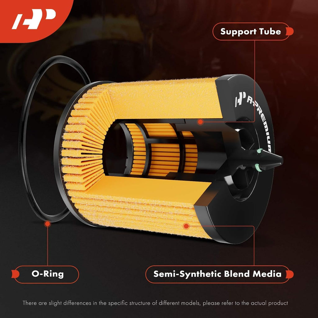 10K Miles Protection Oil Filter Compatible with Kia Stinger | for Kia Stinger 2018-2023, K900 2019-2020 & Genesis G80 2018-2020, G70 2019-2023, 4-PC Set, Replace# L39175, 263203LTA0
