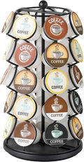 Nifty Coffee Pod Carousel – Compatible with K-Cups, 35 Pod Pack Storage, Spins 360-Degrees, Lazy Susan Platform, Home or Office Kitchen Counter Organizer, Modern Black Design