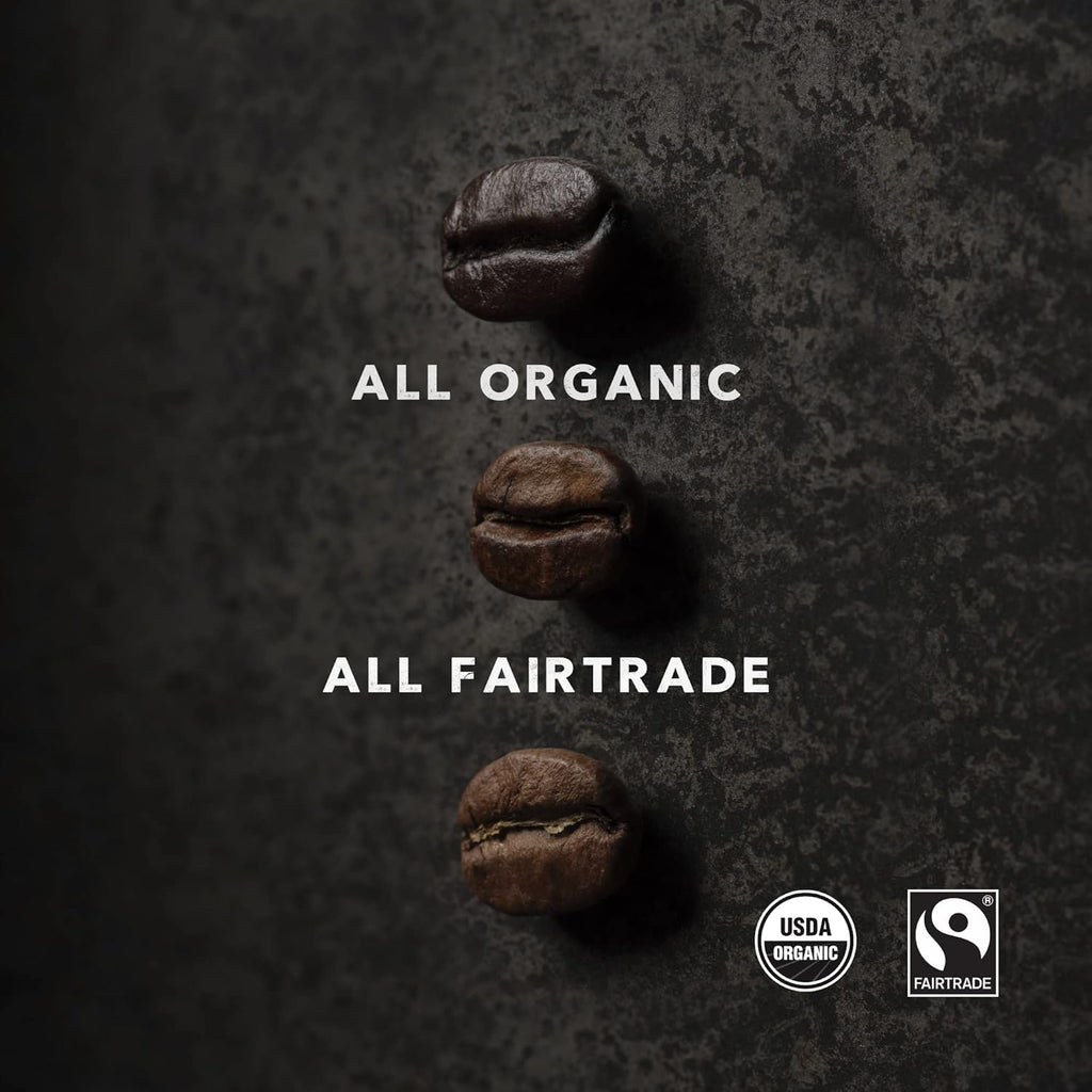 , Kick Ass, Dark Roast, Whole Bean, 1 Lb - Certified Organic, Fairtrade, Kosher Coffee