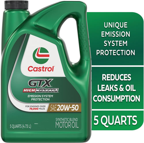 03112 GTX High Mileage 20W-50 Motor Oil - 5 Quart