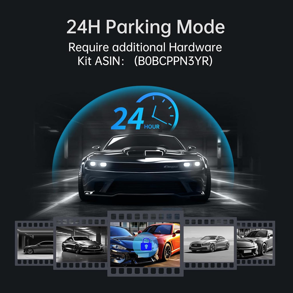 4K Rear View Mirror Camera, 10'' Mirror Dash Cam Front and Rear Camera, with 1080P Rear View Mirror Camera, Full Touch Screen Mirror, Voice Control, Parking Assistance,Night Vision,With 32GB Card