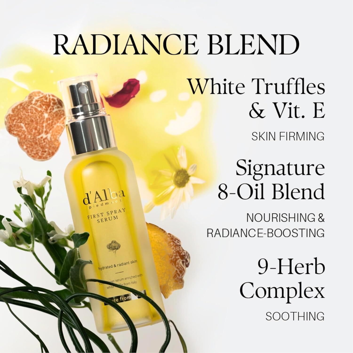Italian White Truffle First Spray Serum, Vegan Skin Care, Hydrating Face Moisturizer, Glow Serum for Radiant Skin, Non Comedogenic, All in One Mist, Korean Skincare, 100Ml | Vegan Skin Care, Hydrating Face Moisturizer, Glow Serum for Radiant Skin, Non Comedogenic, All in One Mist, Korean Skincare