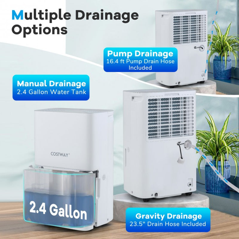 150 Pints Dehumidifier with 24H Timer and LED Display