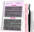 Lash Extension Kit Eyelashes Lash Clusters 3040D 8-16Mm | One More+ Multi-Type Layered Eyelash Clusters False Eyelashes Wispy Lash Bond and Seal
