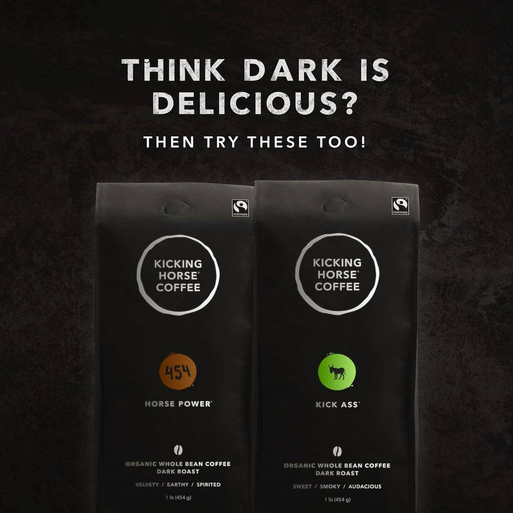 , Whole Bean, 1 Lb - Certified Organic, Fairtrade, Kosher Coffee, Grizzly Claw - Dark Roast, 454 G (Pack of 2)