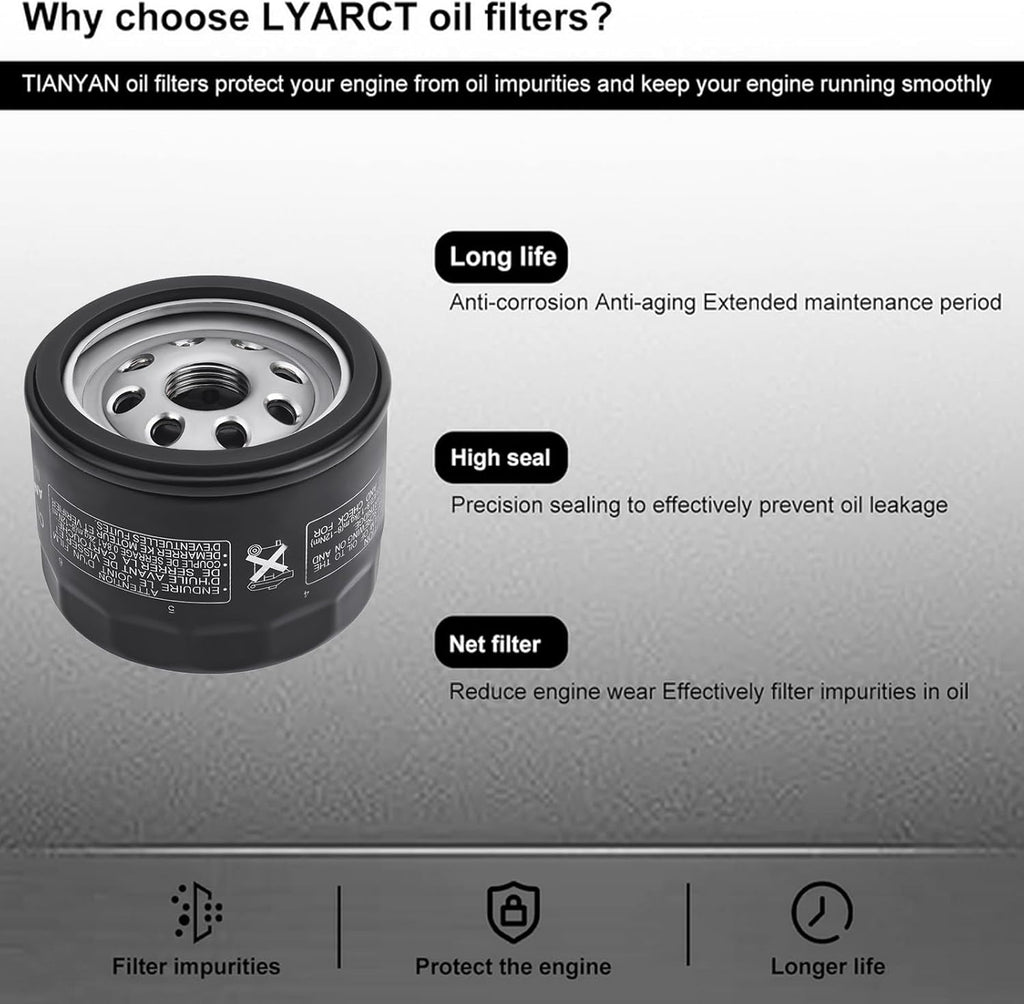 12 050 01-S Oil Filter for Kohler 12 050 01 1205001-S 12 050 01-S1 KH-12-050-08 CH18-CH25 CV18-CV25 Engine KT715 KT725 KT730 SV470-SV620 Lawn Mower Oil Filter