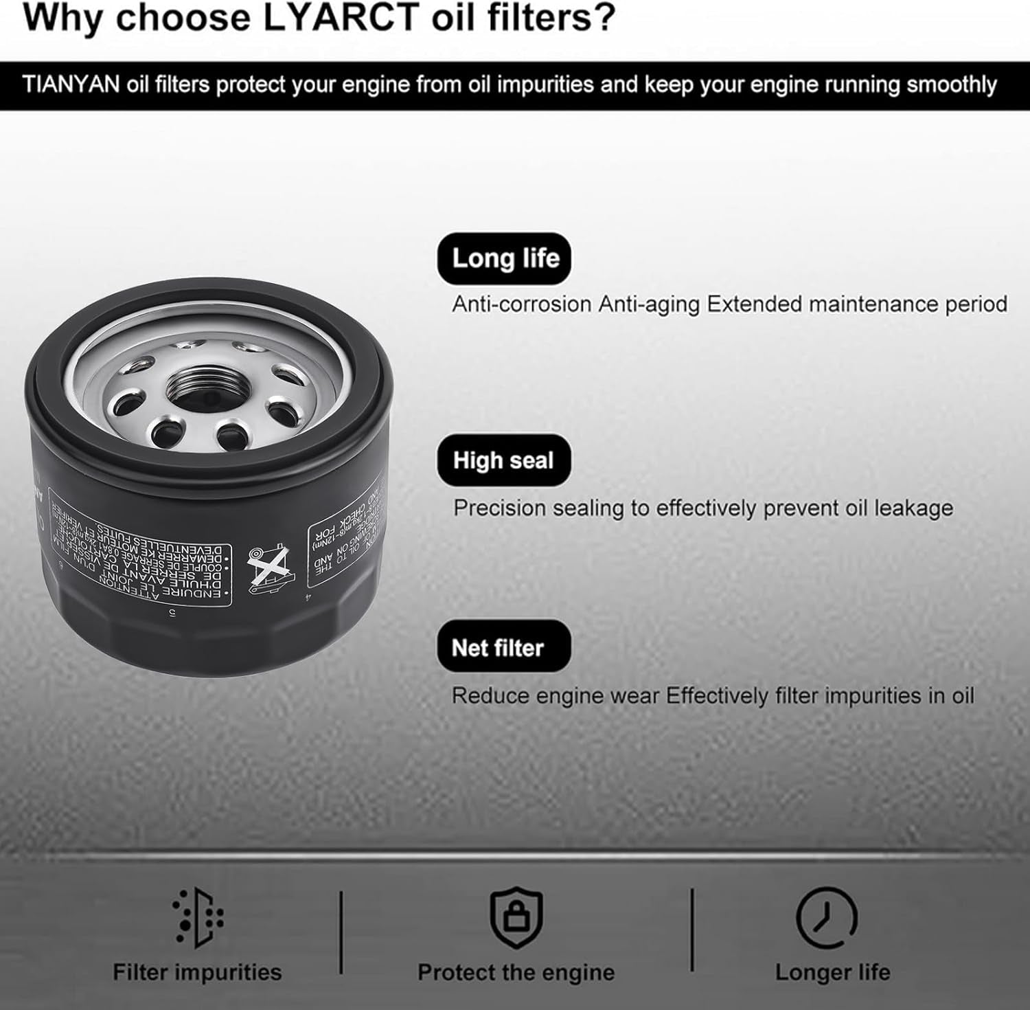 12 050 01-S Oil Filter for Kohler 12 050 01 1205001-S 12 050 01-S1 KH-12-050-08 CH18-CH25 CV18-CV25 Engine KT715 KT725 KT730 SV470-SV620 Lawn Mower Oil Filter