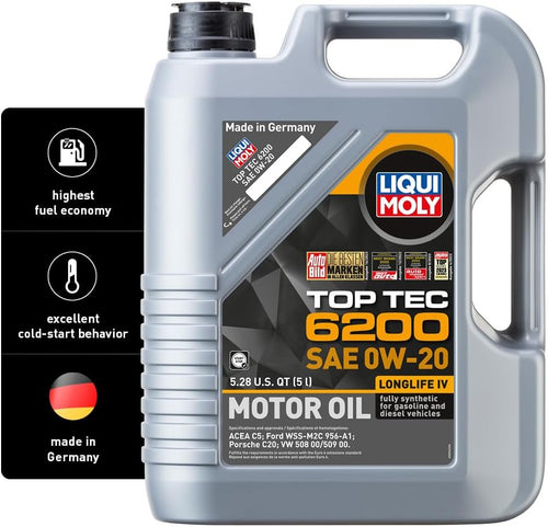 20238 TOP TEC 6200 0W20 Motor Oil, 5 L, 1 Pack
