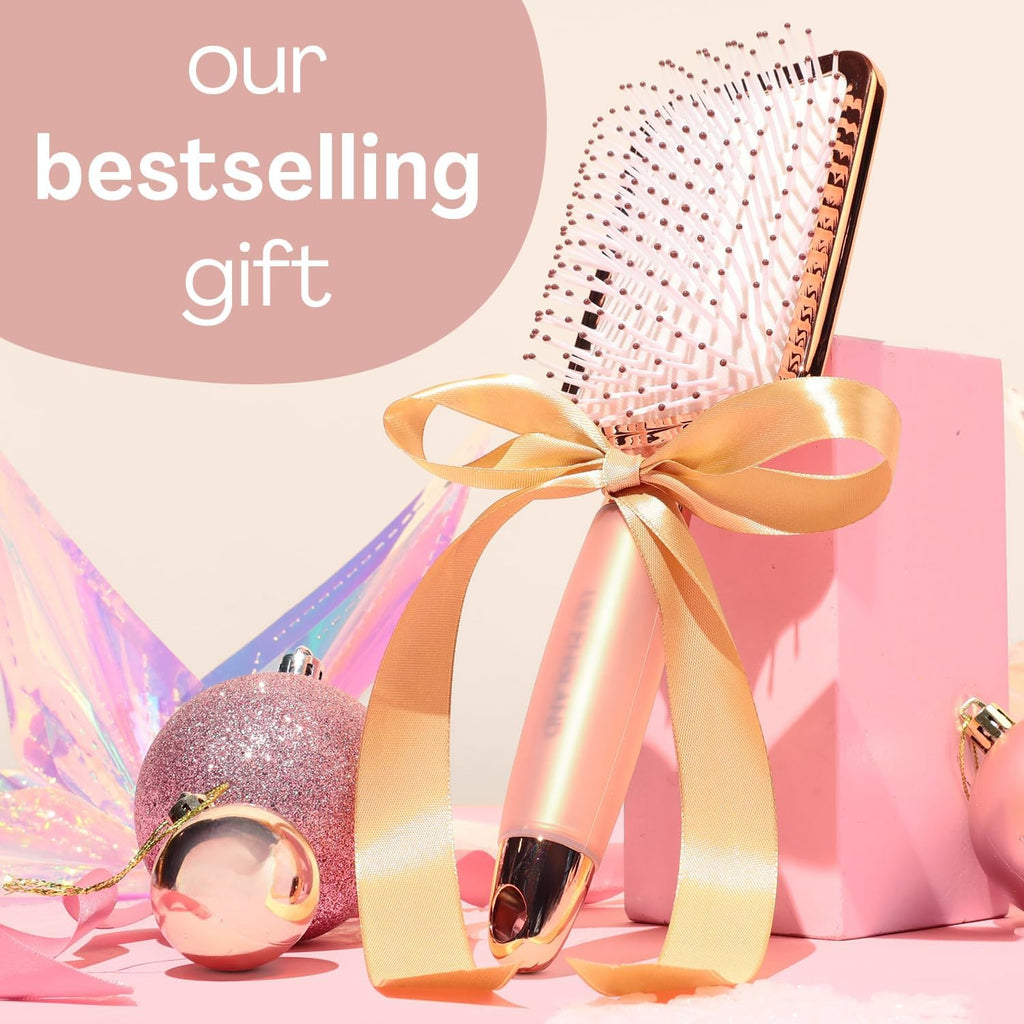 Paddle Brush Best for Detangling, Straightening Hair and Blowdrying, Rose Gold Hairbrush