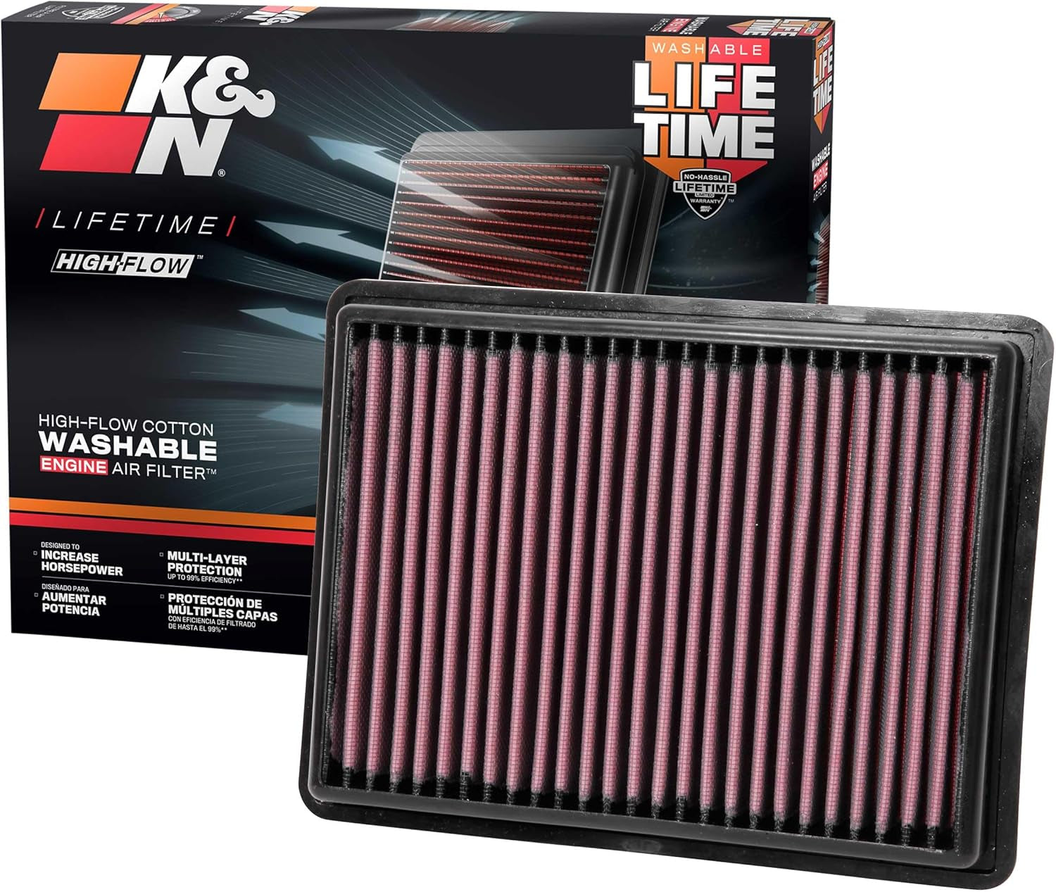 Engine Air Filter, Washable and Reusable: 2018-2019 Chevy/Gmc/Holden (Equinox, Terrain) 33-5069