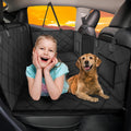 Back Seat Extender for Dogs-Large Space, Dog Car Seat Cover Hard Bottom Holds 400Lbs, Sturdy Backseat Extender for Dogs, Waterproof Dog Hammock for Car Dog Car Bed for Car, SUV, Truck Black