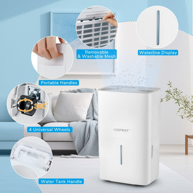 150 Pints Dehumidifier with 24H Timer and LED Display